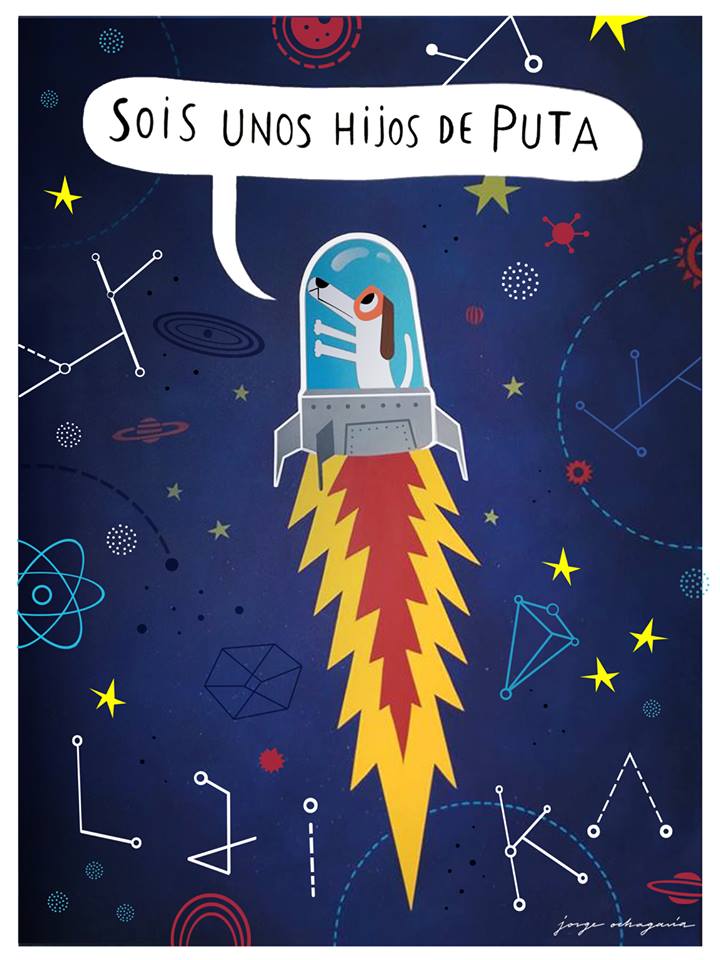 Ilustración homenaje a Laika