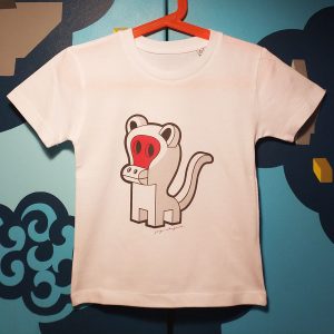 Camiseta orgánica con ilustración Monkey