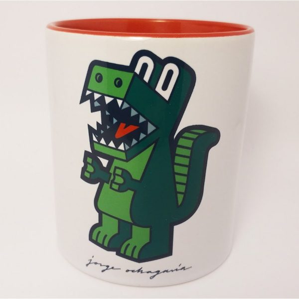 Taza de ceramica con ilustración Dinosaurio